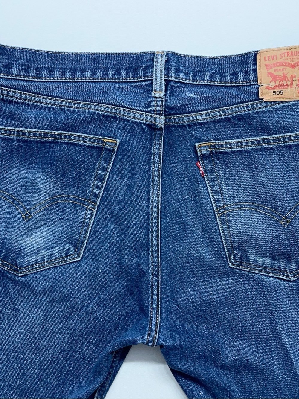 Levi’s 505 Jeans Mens 36x30 Blue Denim Custom Bead - Picture 12 of 16